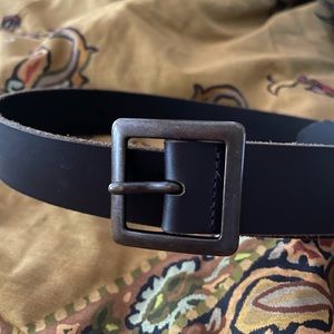 Antique Bronze Square Leather Belt